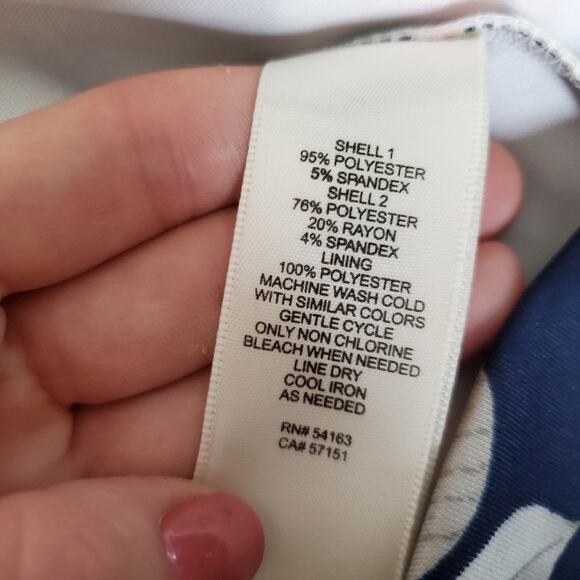 Eliza J | Floral Striped Fit and Flare Dress - Picture 8 of 9